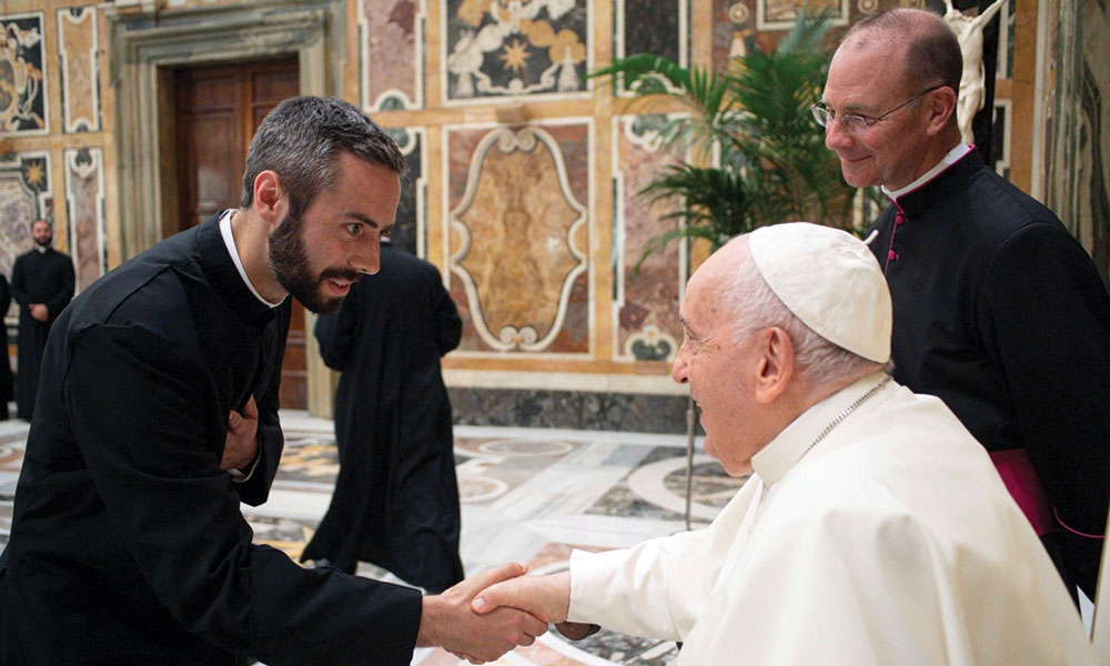 Jacob Derry meeting Pope Francis