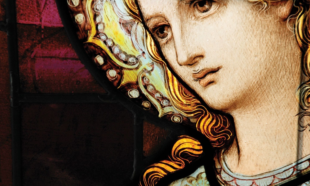 Image of angel stained glass