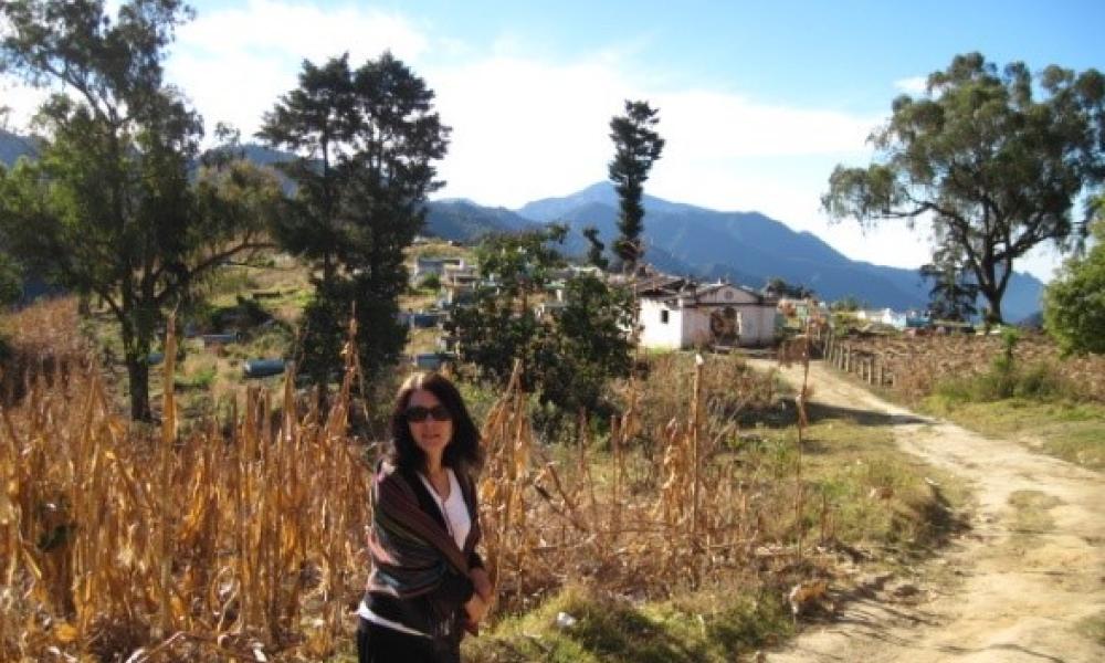 Pauline at Ixtahuacan Cemetery.