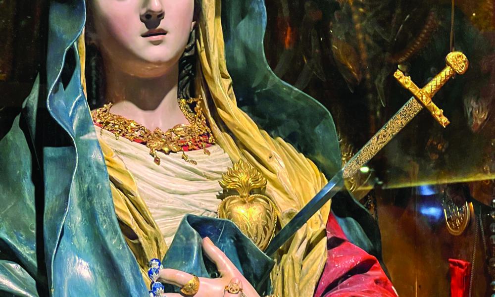 Statue of Mary in the Holy Land