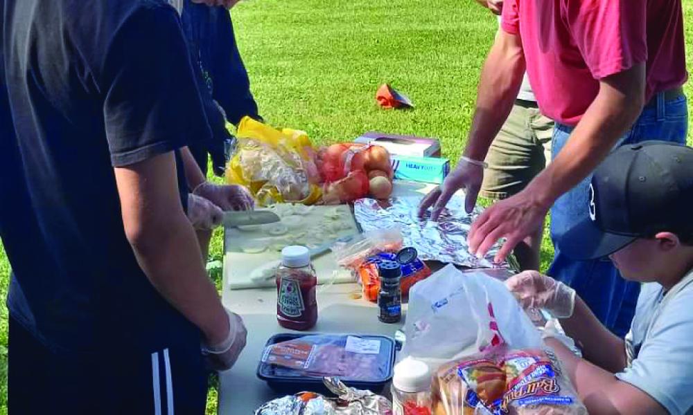 St. Francis Retreat Center in DeWitt – making dinner