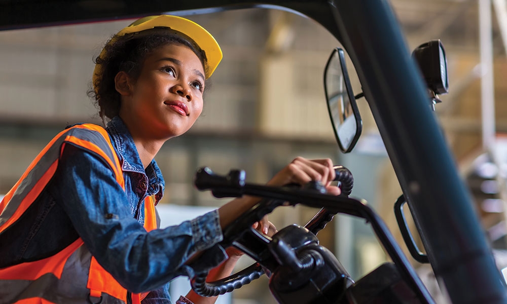 Woman working