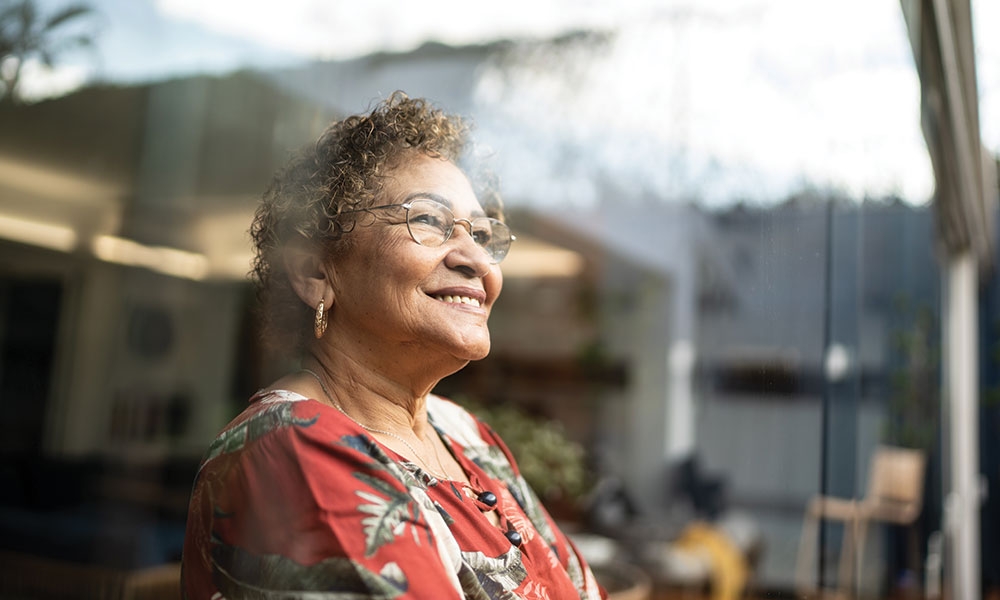 Older woman smiling