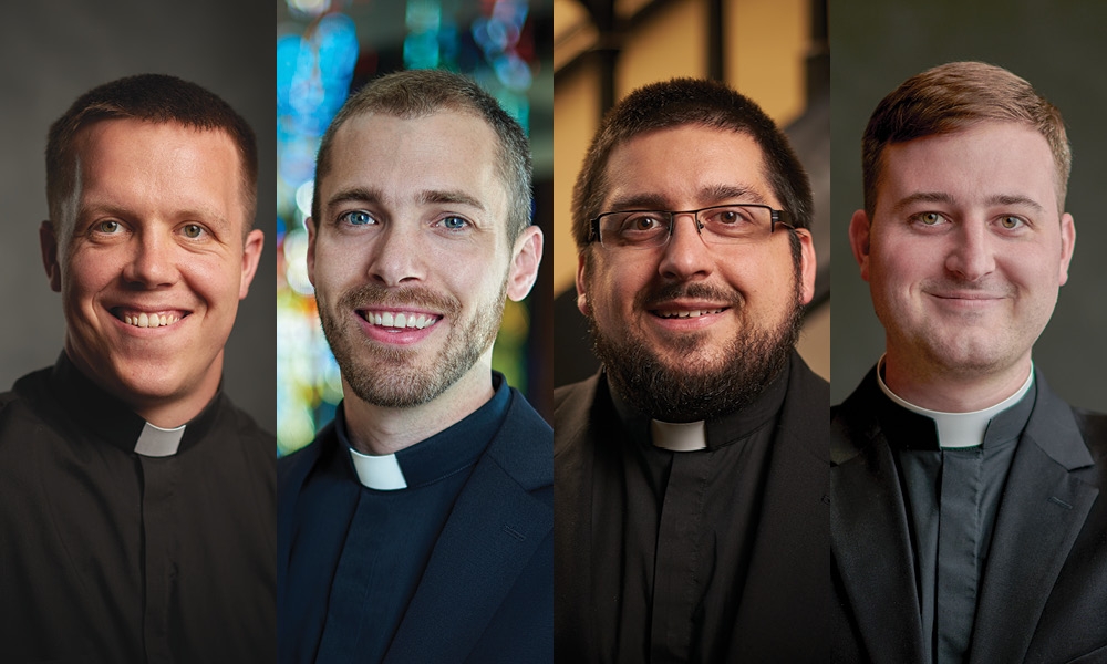 Chaplains of the Diocese of Lansing's four high schools