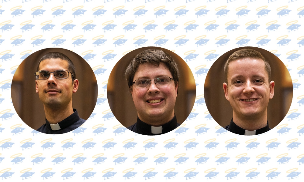Fathers Daniel LaCroix, Randy Koenigsknecht and Josh Luttig