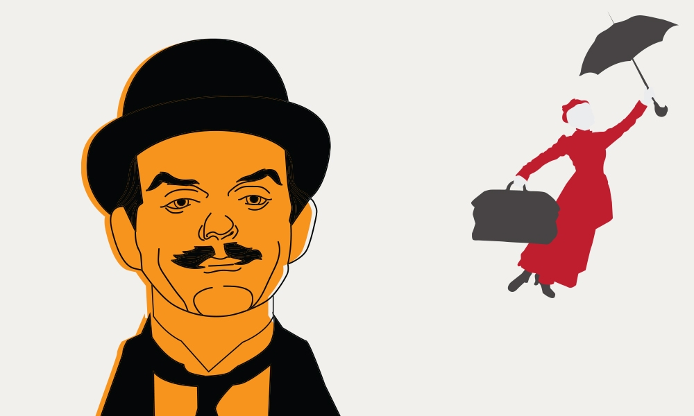 Mary Poppins and Mr. Banks