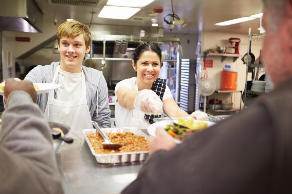 Serving food