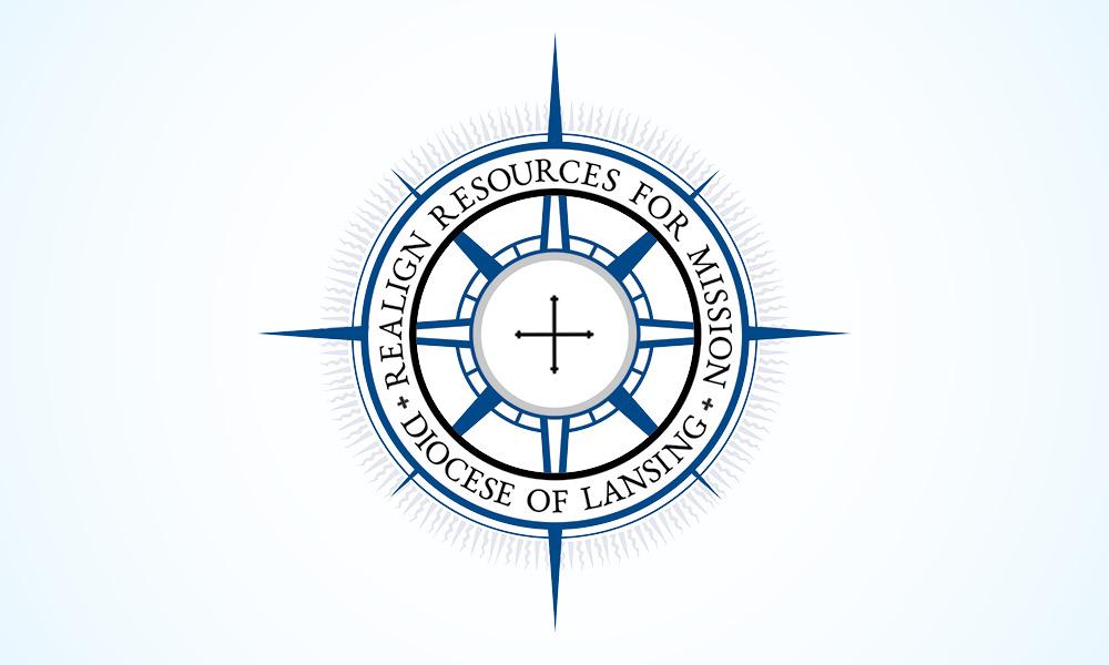 Compass logo for the Diocese of Lansing's Realign Resources for Mission