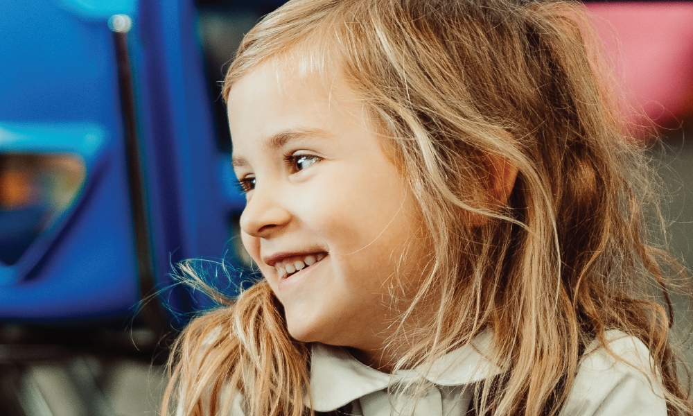 Young girl smiling